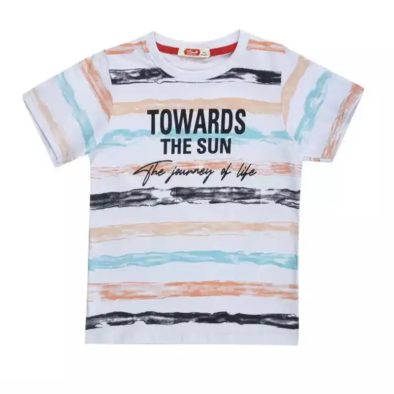 ست تی شرت و شلوارک پسرانه مدل MDSS-CG4182