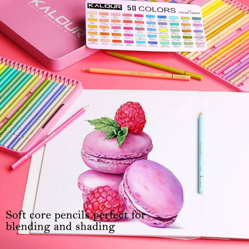 مداد رنگی 50 رنگ کالور مدل پاستلی