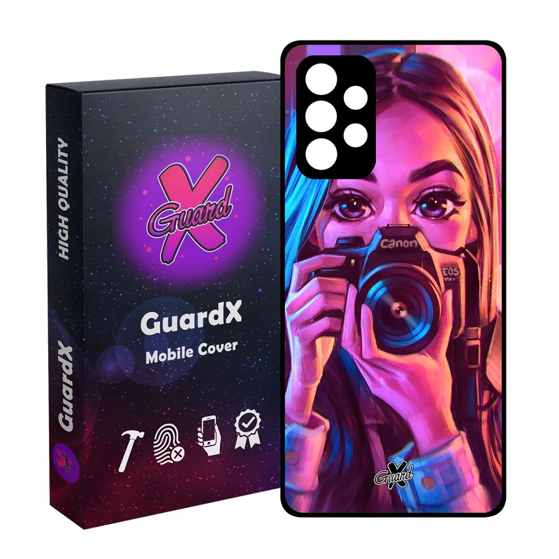 کاور گارد ایکس طرح دختر مدل Glass10288 مناسب برای گوشی موبایل سامسونگ Galaxy A72