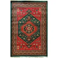 فرش ماشینی هیوا طرح بوستان کد 524 زمینه سبز