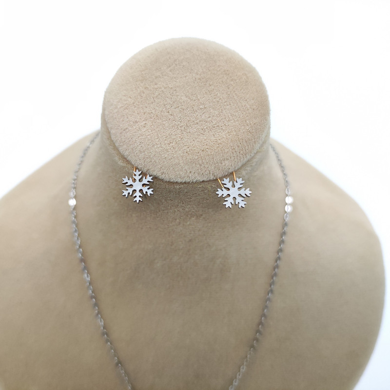 نیم ست زنانه مدل دانه برف