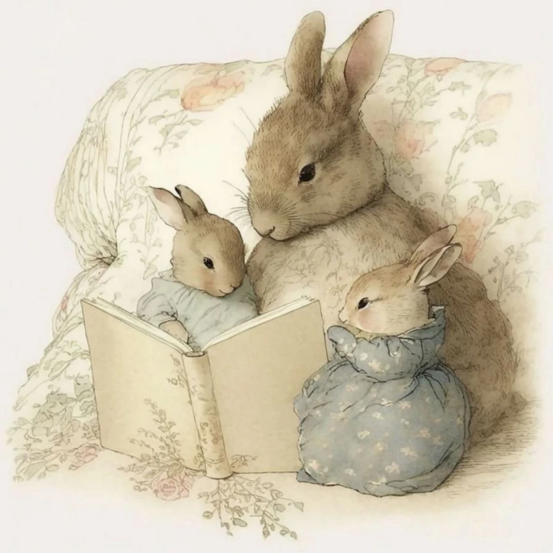 کاشی مدل خرگوش مادر