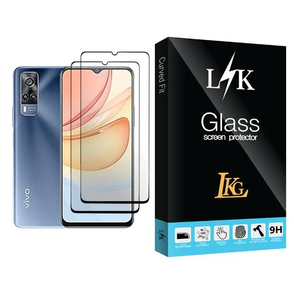 محافظ صفحه نمایش سرامیکی ال کا جی مدل LK Glass2 مناسب برای گوشی موبایل ویوو Y33 بسته دو عددی