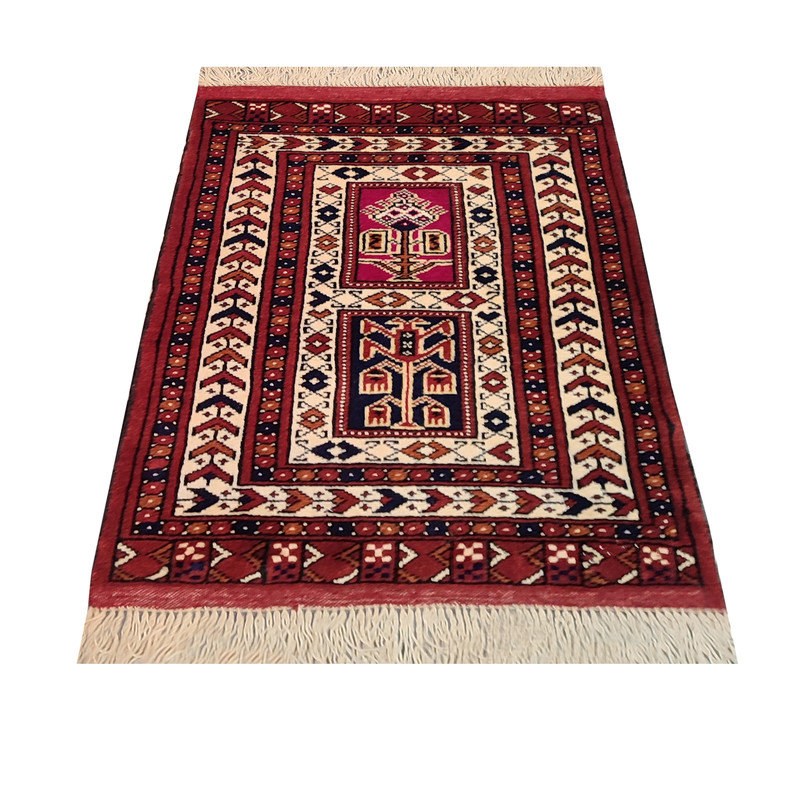 فرش دستباف زرع چارک طرح ترکمن مدل AA239 یک جفت فرش دستباف زرع چارک طرح ترکمن مدل AA239 یک جفت