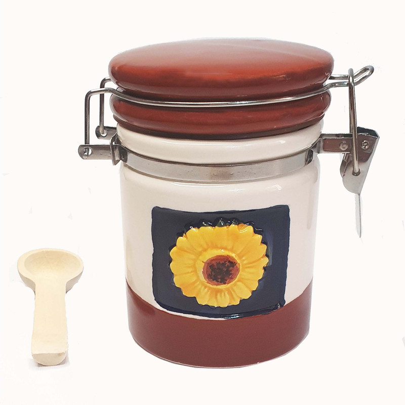ست جا ادویه دنیلی طرح گل کد V4-190SunFlowerX2 مجموعه 2 عددی