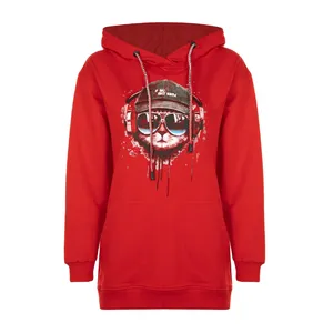 هودی زنانه جامه پوش آرا کد 20254 رنگ قرمز