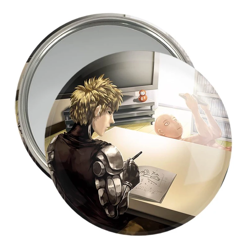 آینه جیبی خندالو مدل جنوس و سایتاما انیمه مرد تک مشتی One Punch Man  کد 11360