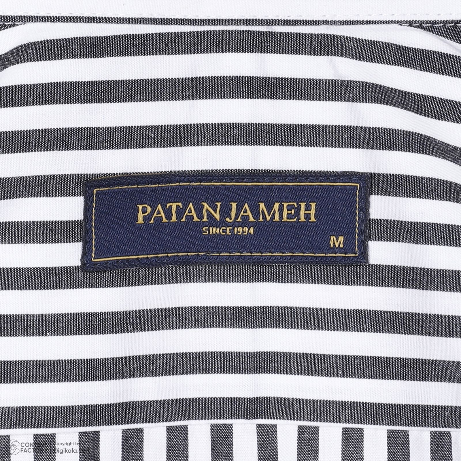 پیراهن آستین بلند مردانه پاتن جامه مدل کلاسیک 102721030205850 طرح راه راه - - 7