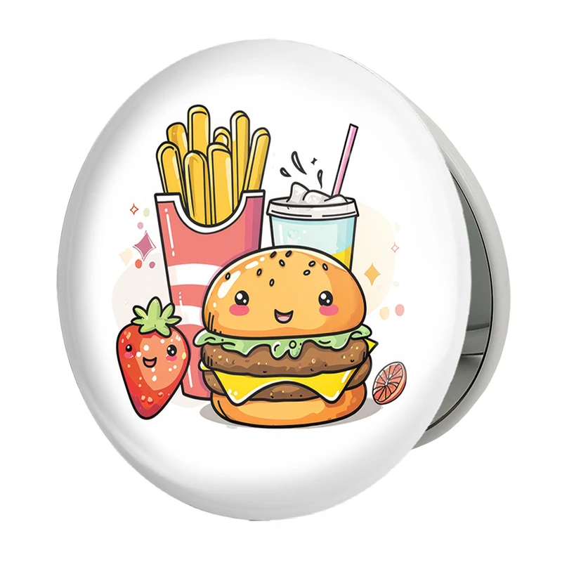 آینه جیبی خندالو طرح فست فود (Fast Food) مدل تاشو کد 36568