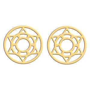 گوشواره طلا 18 عیار زنانه فرشته مدل اسلیمی WEL-000006