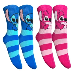 جوراب دخترانه تن پوش هنگامه مدل کش اسپرت لیلو و استیچ بسته 2 عددی