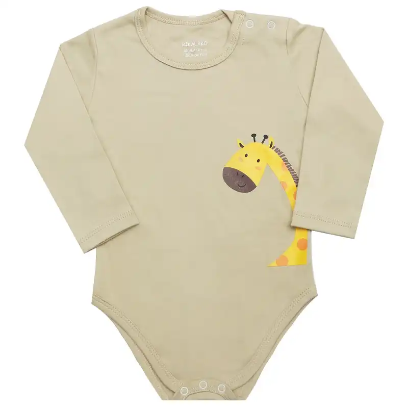 بادی آستین بلند نوزادی ریکالاکو مدل مانا