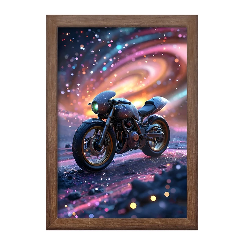 تابلو خندالو طرح موتور و کهکشان کد F11523