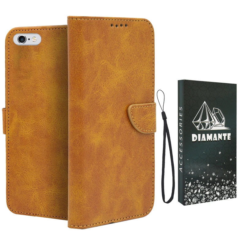 کیف کلاسوری دیامانته مدل Scusa Bk مناسب برای گوشی موبایل اپل iPhone 6s به همراه بند آویز