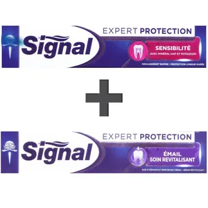 پک خمیر دندان سیگنال مدل Expert Protection Sensitivity و Enamel Revitalize حجم 75 میلی لیتر - بسته 2 عددی