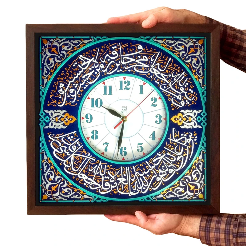 عکس شماره 6 : ساعت دیواری لوح هنر طرح آیه نجات کد 179