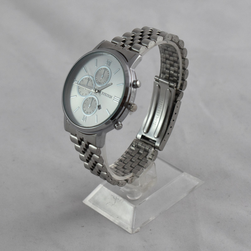 ست ساعت مچی عقربه ای زنانه و مردانه طرح سه موتوره مدل استیل 221S