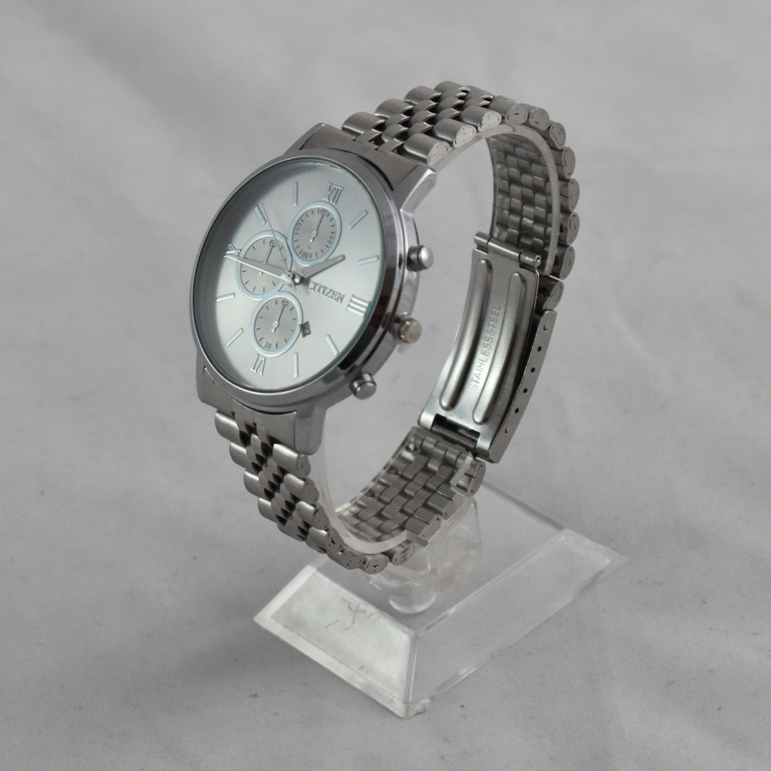 ست ساعت مچی عقربه ای زنانه و مردانه طرح سه موتوره مدل استیل 221S - - 3