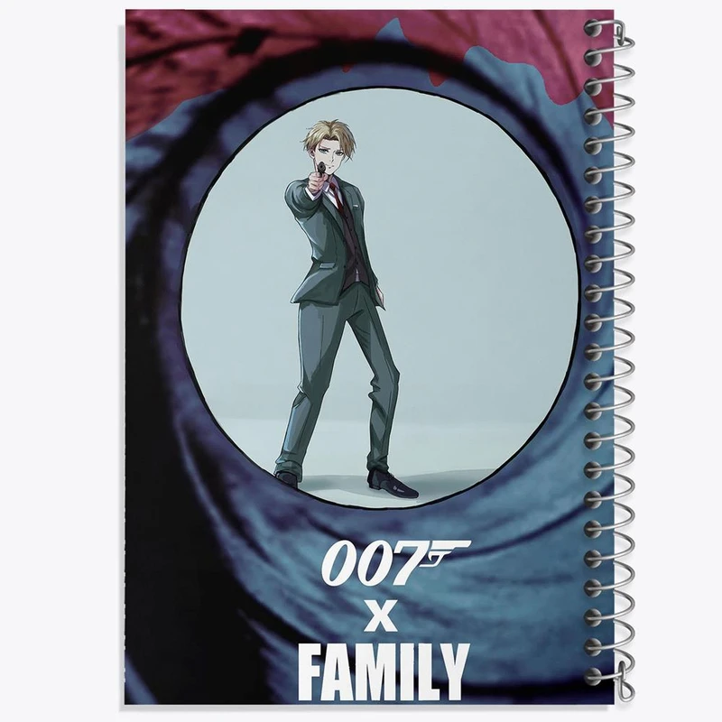 دفتر ژورنال نویسی 50 برگ خندالو مدل نقطه ای طرح لوید انیمه اسپای ایکس فمیلی Spy X Family کد 22185