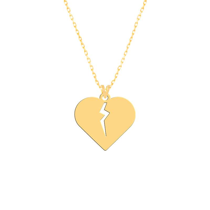 گردنبند طلا 18 عیار زنانه فرشته طرح قلب WNLZ-000323