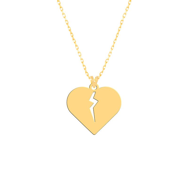 گردنبند طلا 18 عیار زنانه فرشته طرح قلب WNLZ-000323