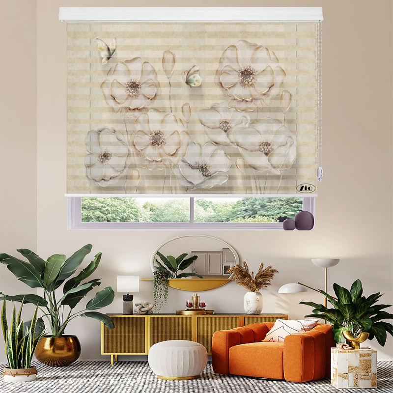 پرده زبرا زیو مدل 3D-1103 سایز 150x200 سانتی متر