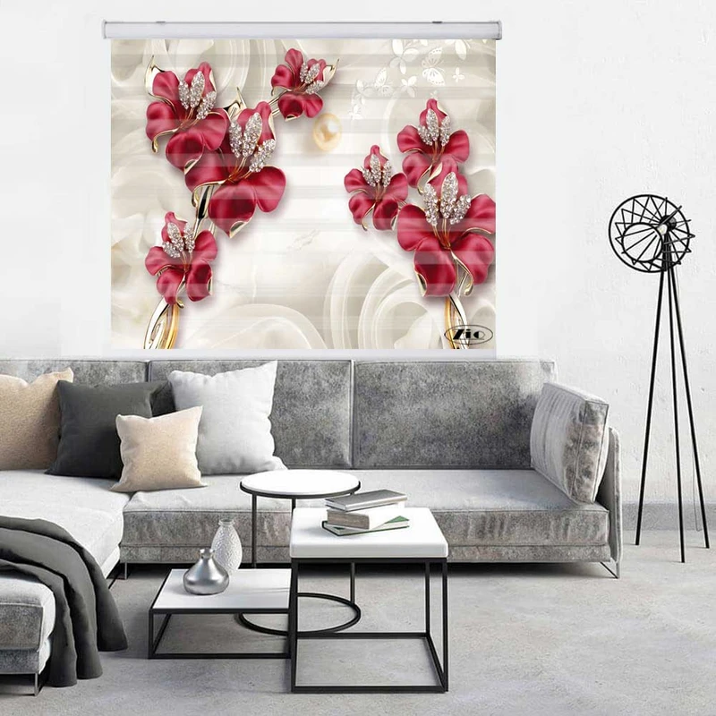 پرده زبرا زیو کد 3D1191 سایز 150x150 سانتی متر