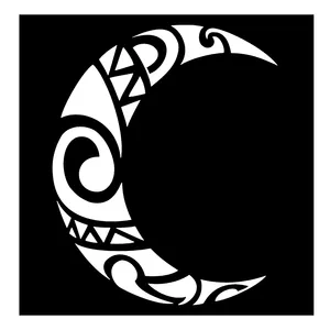 شابلون باتیس آرت طرح ماه کد 518