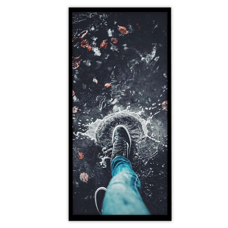 تابلو بکلیت طرح طبیعت پاییز و باران مدل B-S3546