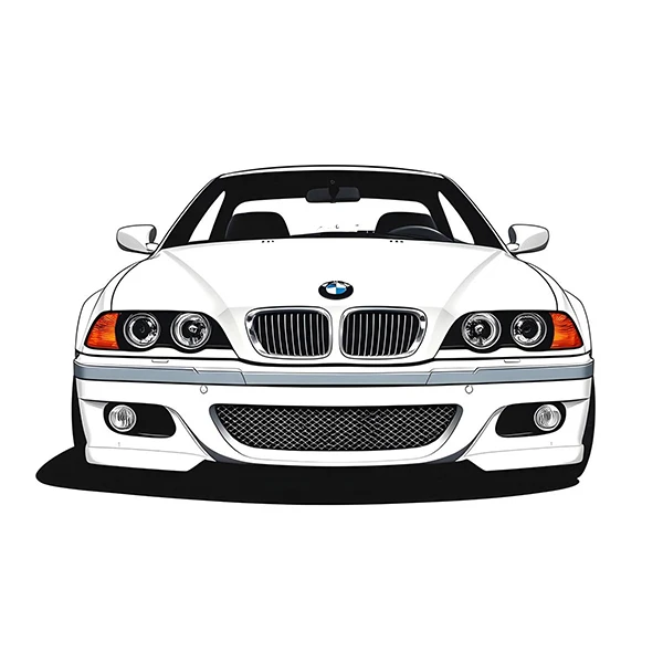 استیکر پارچه و لباس پاد آفرین طرح ماشین BMW کد 5895