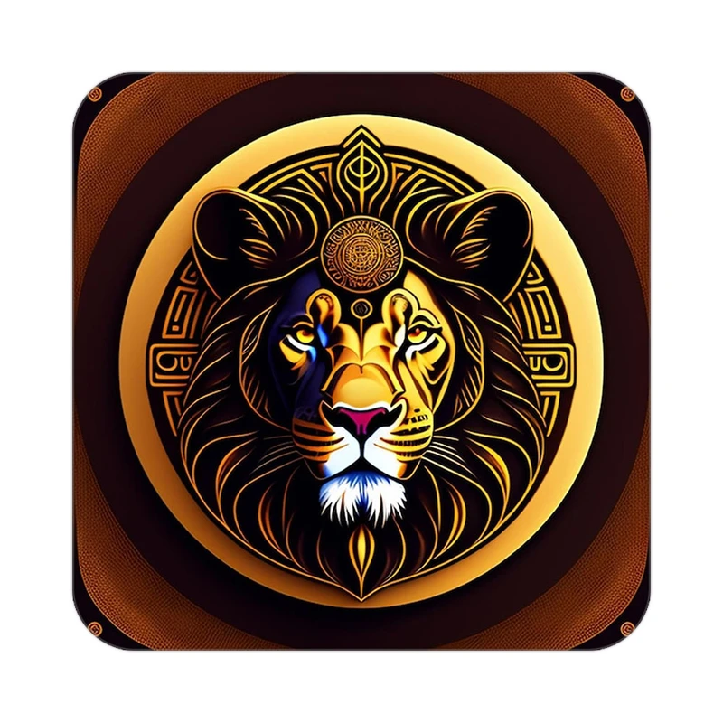 زیر لیوانی کاکتی طرح شیر مدل mp23800