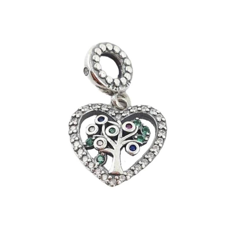 آویز گردنبند نقره زنانه پاندورا مدل Heart pendant with tree of life 65275