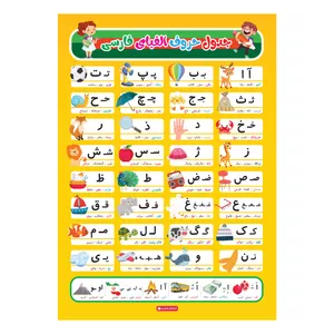 پوستر آموزشی فرشیم طرح حروف الفبای فارسی کد 936