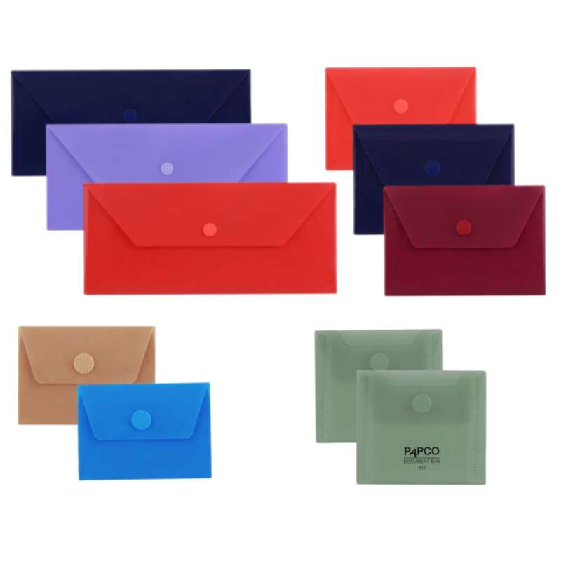 پاکت دکمه دار پاپکو مدل 100101102104 بسته 10 عددی