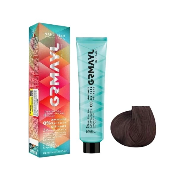 رنگ مو گرمایل شماره 4.0 مدل 2024 حجم 120 میلی لیتر رنگ قهوه ای ساده طبیعی