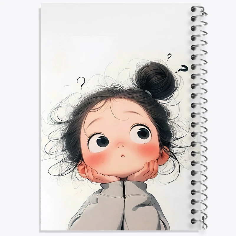 دفتر شطرنجی 50 برگ خندالو طرح دخترانه کیوت کد N3012