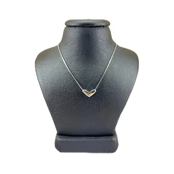 گردنبند نقره زنانه مدل قلب تو پر کد 1544554