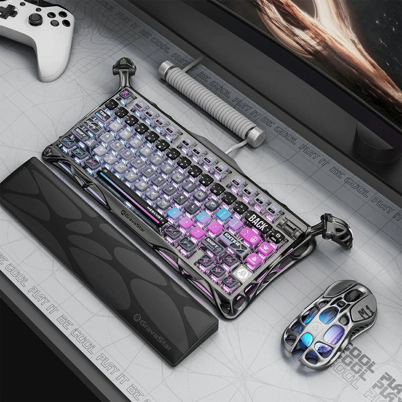 کیبورد مخصوص بازی گراوا استار مدل  Mercury K1 Pro Cyberpunk