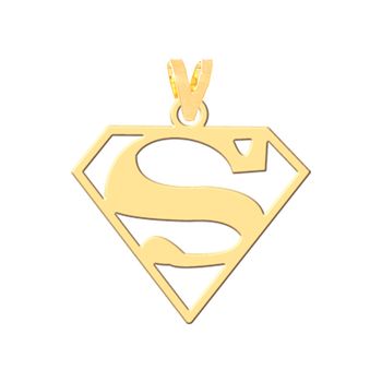 آویز گردنبند طلا 18 عیار زنانه کرابو طرح سوپرمن مدل Kr3050