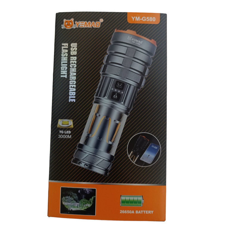 چراغ قوه دستی یئماو مدل YM-G580 رنگ نور مهتابی