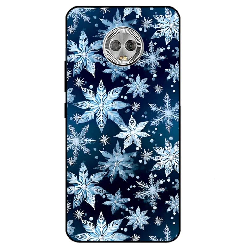 کاور مگافون طرح برف مدل 2824 مناسب برای گوشی موبایل موتورولا Moto G6