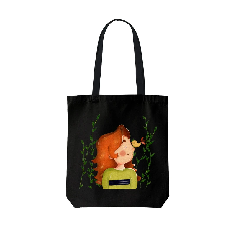 ساک خرید ترمه طراحان ایده مدل دختر بهار کد cfp1433 - L