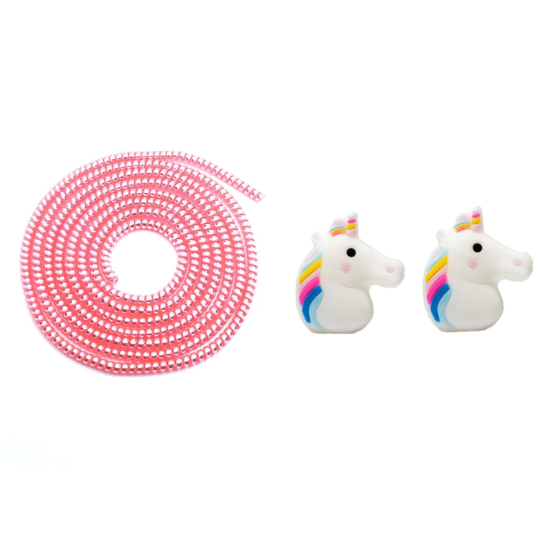 محافظ کابل شارژ و هندزفری مدل unicorn77 بسته سه عددی 