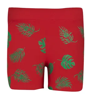 شلوارک زنانه افراتین مدل برگ انجیری رنگ قرمز