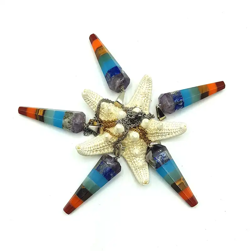 گردنبند مدل هفت چاکرا مخروطی z