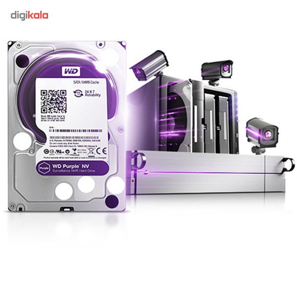 هارددیسک اینترنال وسترن دیجیتال مدل Purple NV WD4NPURX ظرفیت 4 ترابایت
