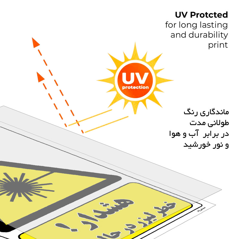 برچسب ایمنی مستر راد طرح هشدار خطر لیزر در حال کار مدل HSE-OSHA-348 برچسب ایمنی مستر راد طرح هشدار خطر لیزر در حال کار مدل HSE-OSHA-348