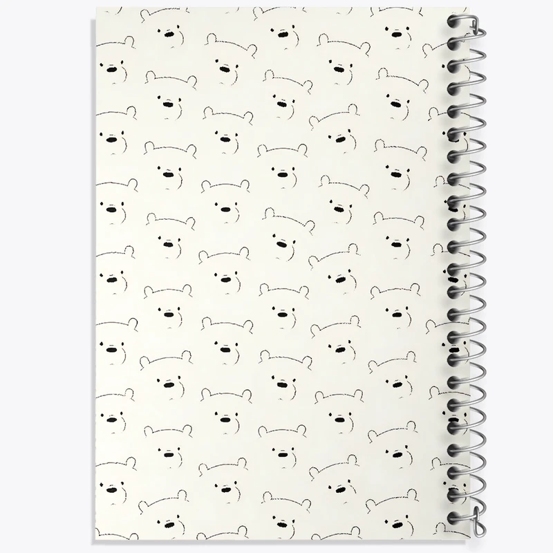 دفتر ژورنال نویسی 50 برگ خندالو مدل نقطه ای طرح سه خرس کله پوک کد N3187