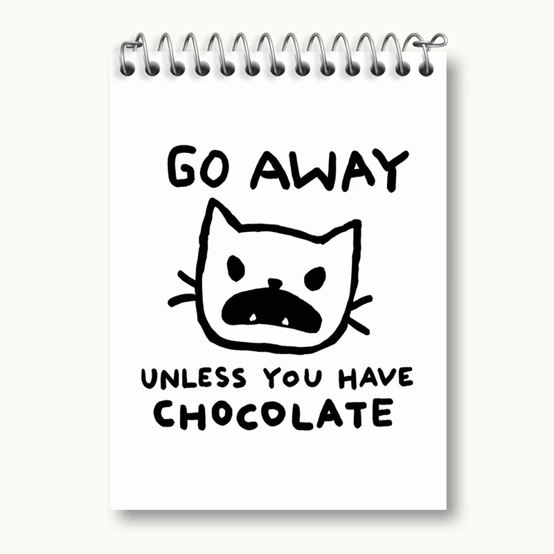 دفتر یادداشت 50 برگ خندالو مدل گربه و شکلات کد 29289