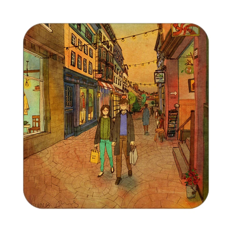 زیر لیوانی کاکتی طرح عاشقانه مدل mg10091